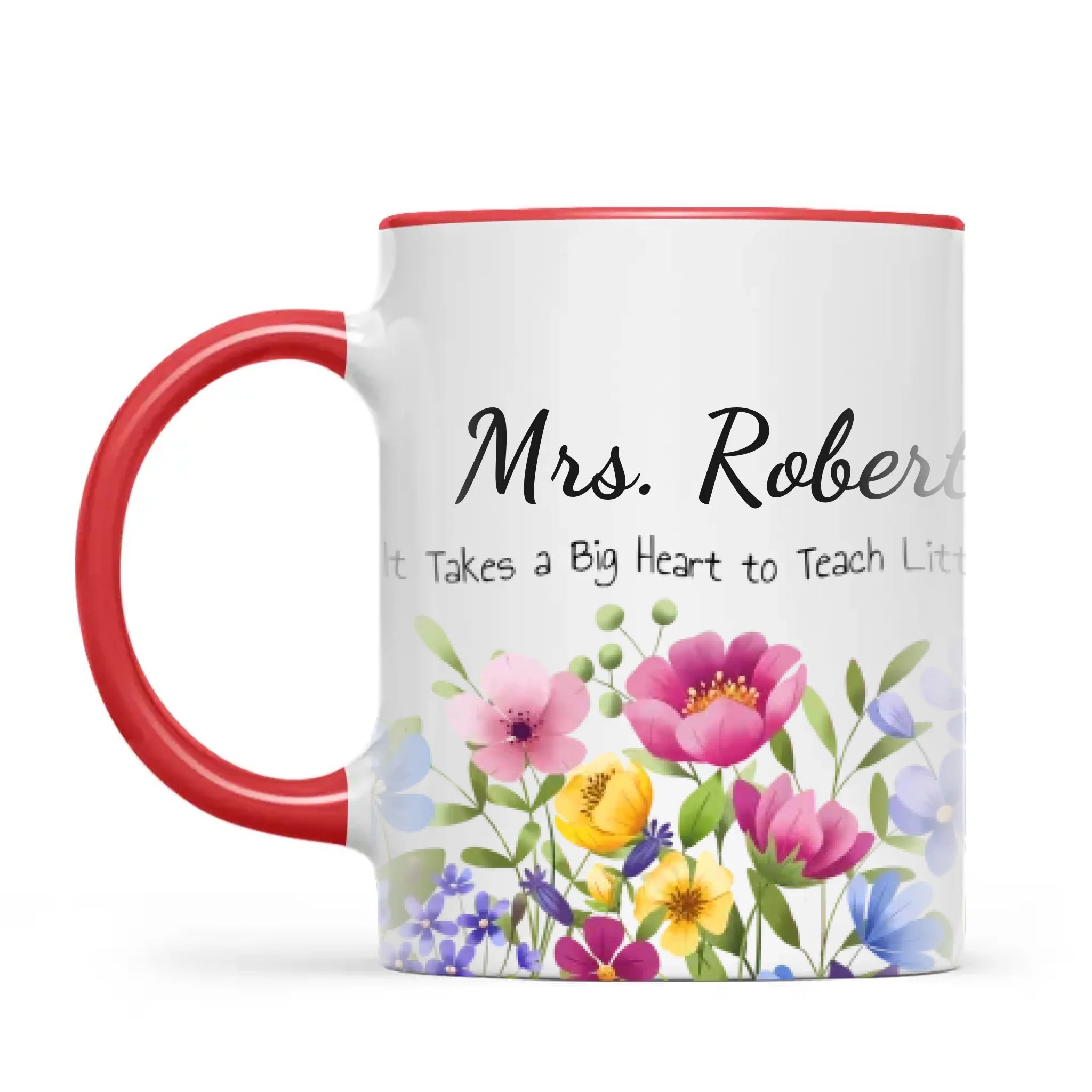 Personalised Wildflower Teacher Mug with Name, view 4