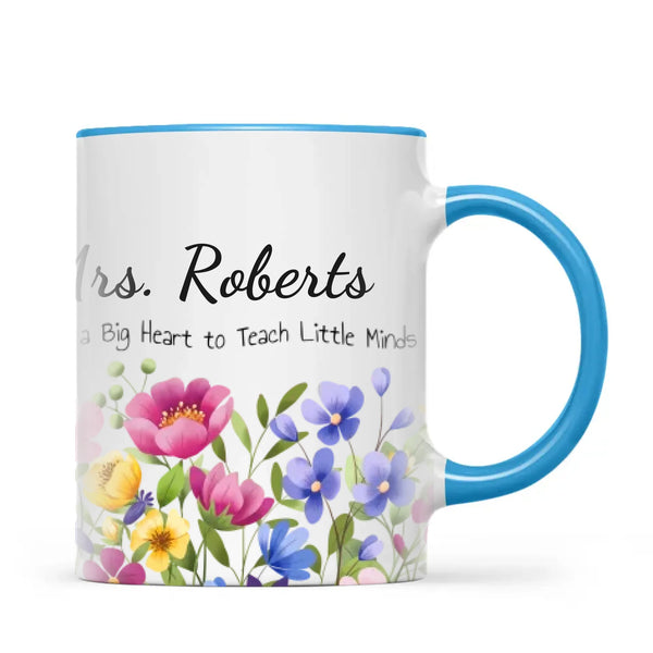 Personalised Wildflower Teacher Mug with Name, view 8