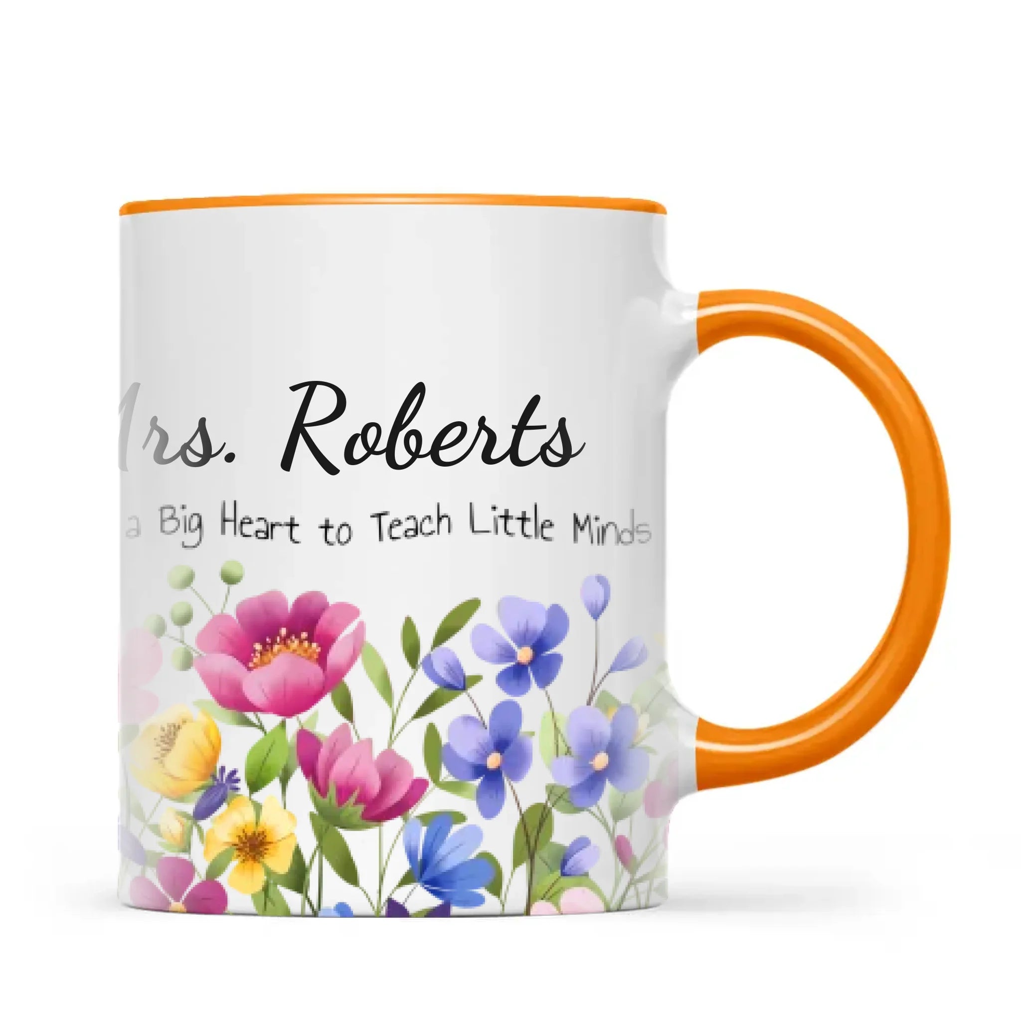 Personalised Wildflower Teacher Mug with Name, view 11