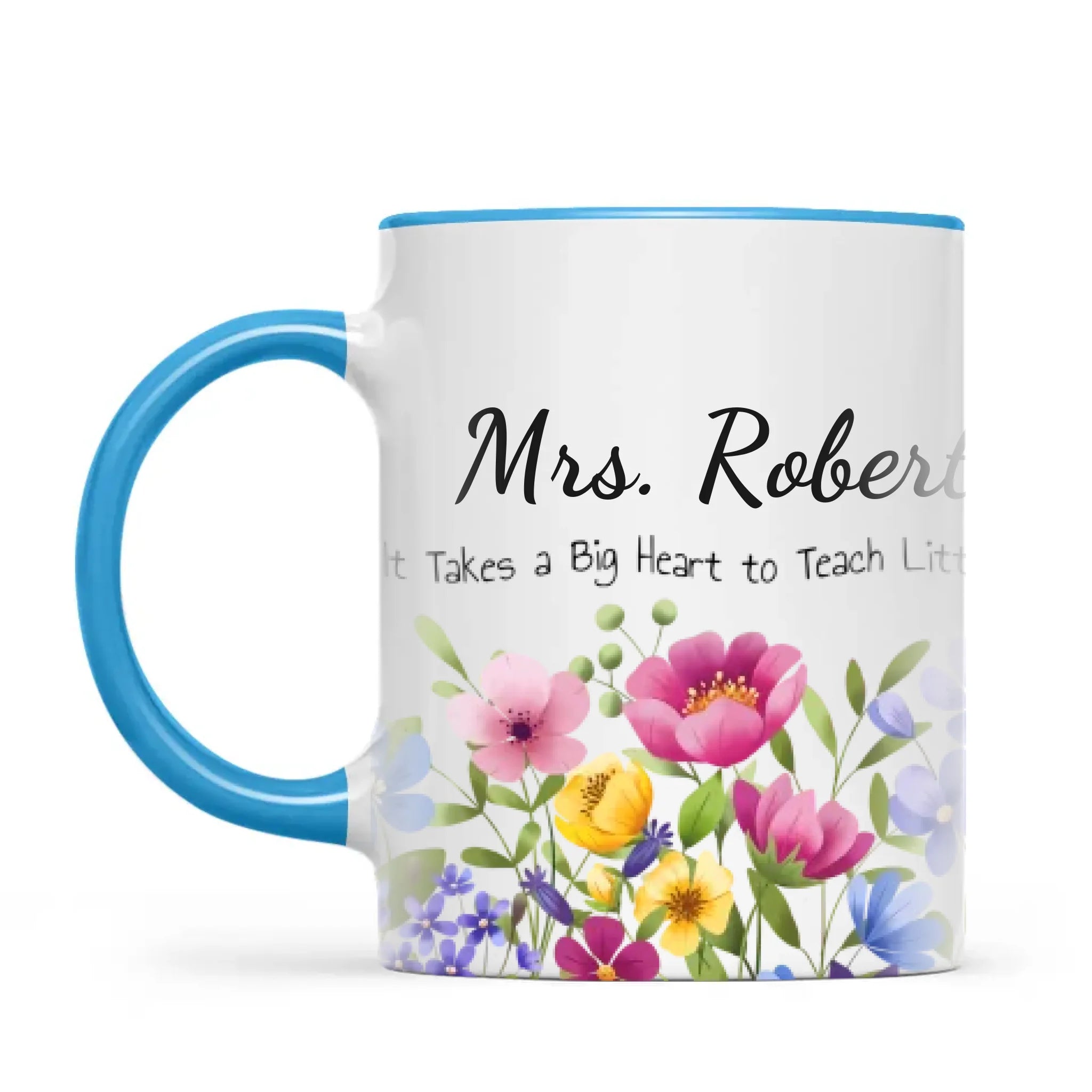 Personalised Wildflower Teacher Mug with Name, view 7