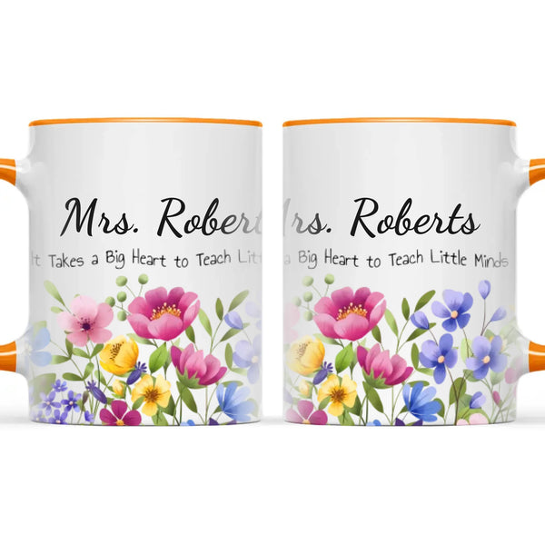 Personalised Wildflower Teacher Mug with Name, view 12