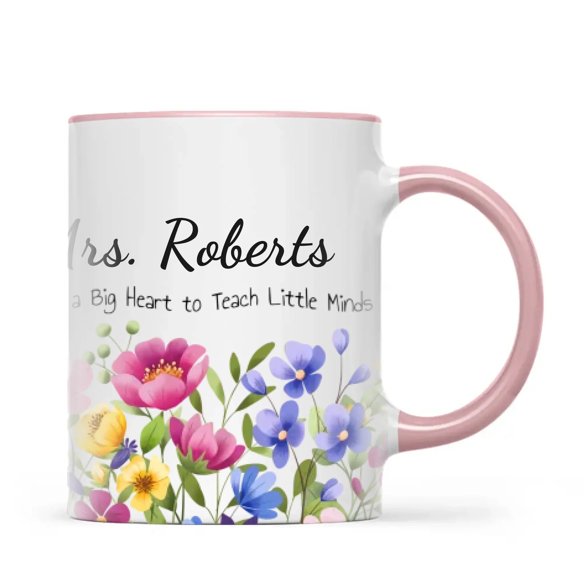 Personalised Wildflower Teacher Mug with Name, view 14