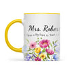 Personalised Wildflower Teacher Mug with Name, view 16