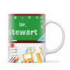 Personalised Green Chalkboard Teacher Mug, view 2