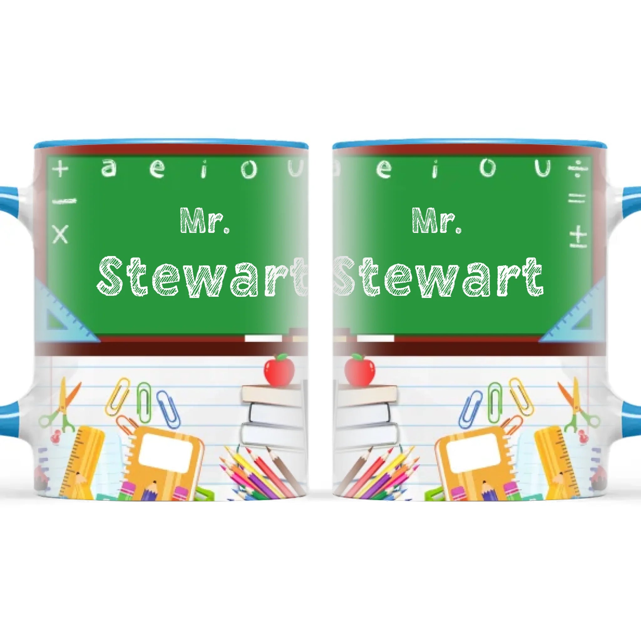 Personalised Green Chalkboard Teacher Mug, view 9