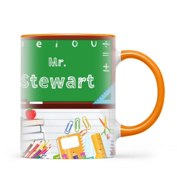 Personalised Green Chalkboard Teacher Mug, view 11