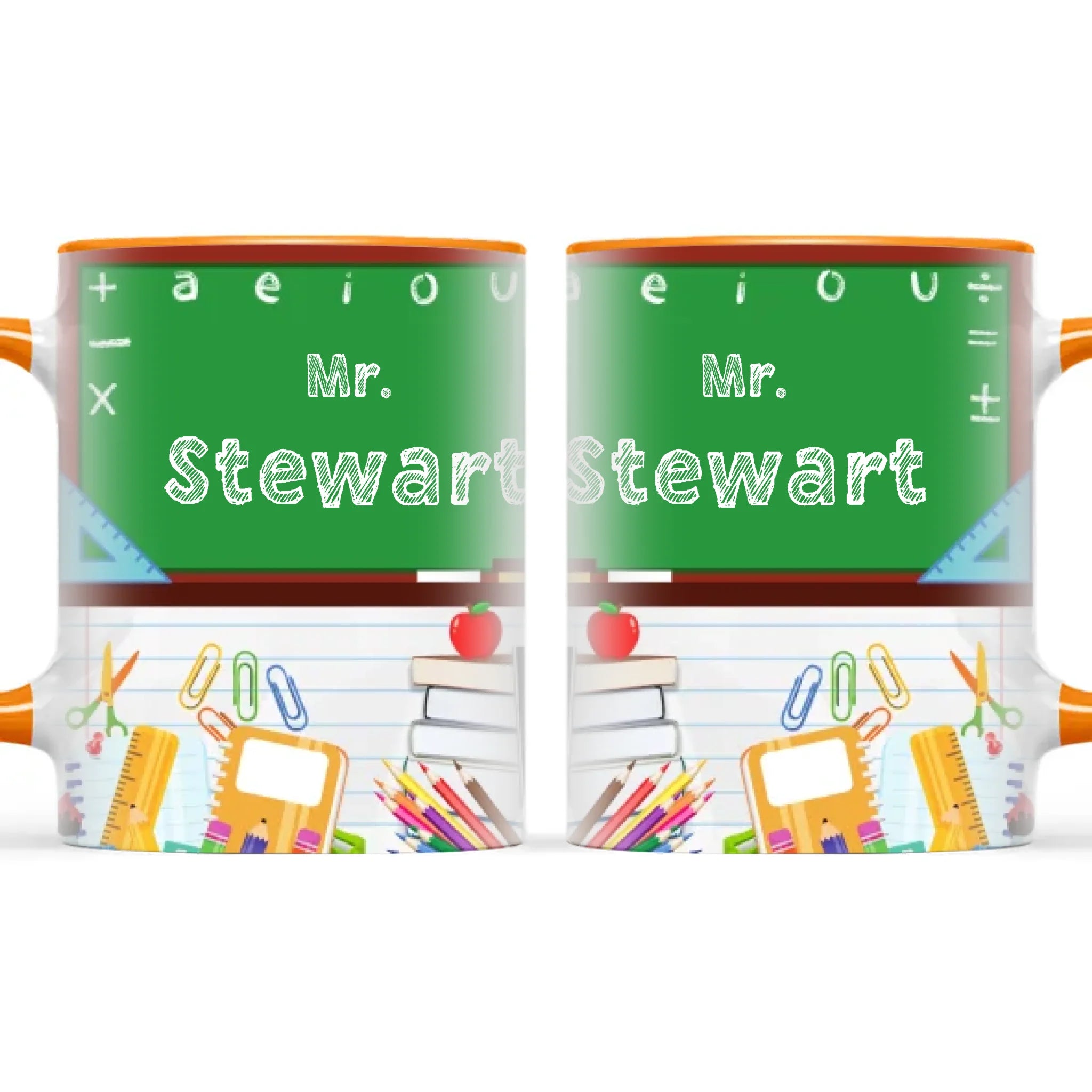 Personalised Green Chalkboard Teacher Mug, view 12