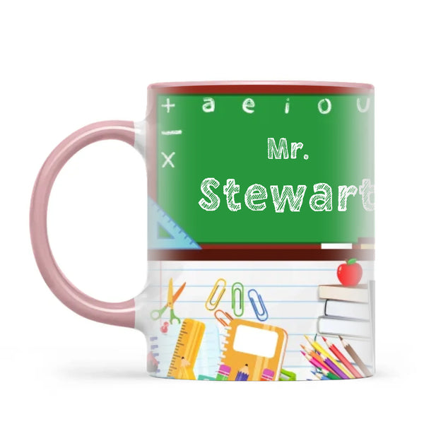 Personalised Green Chalkboard Teacher Mug, view 13