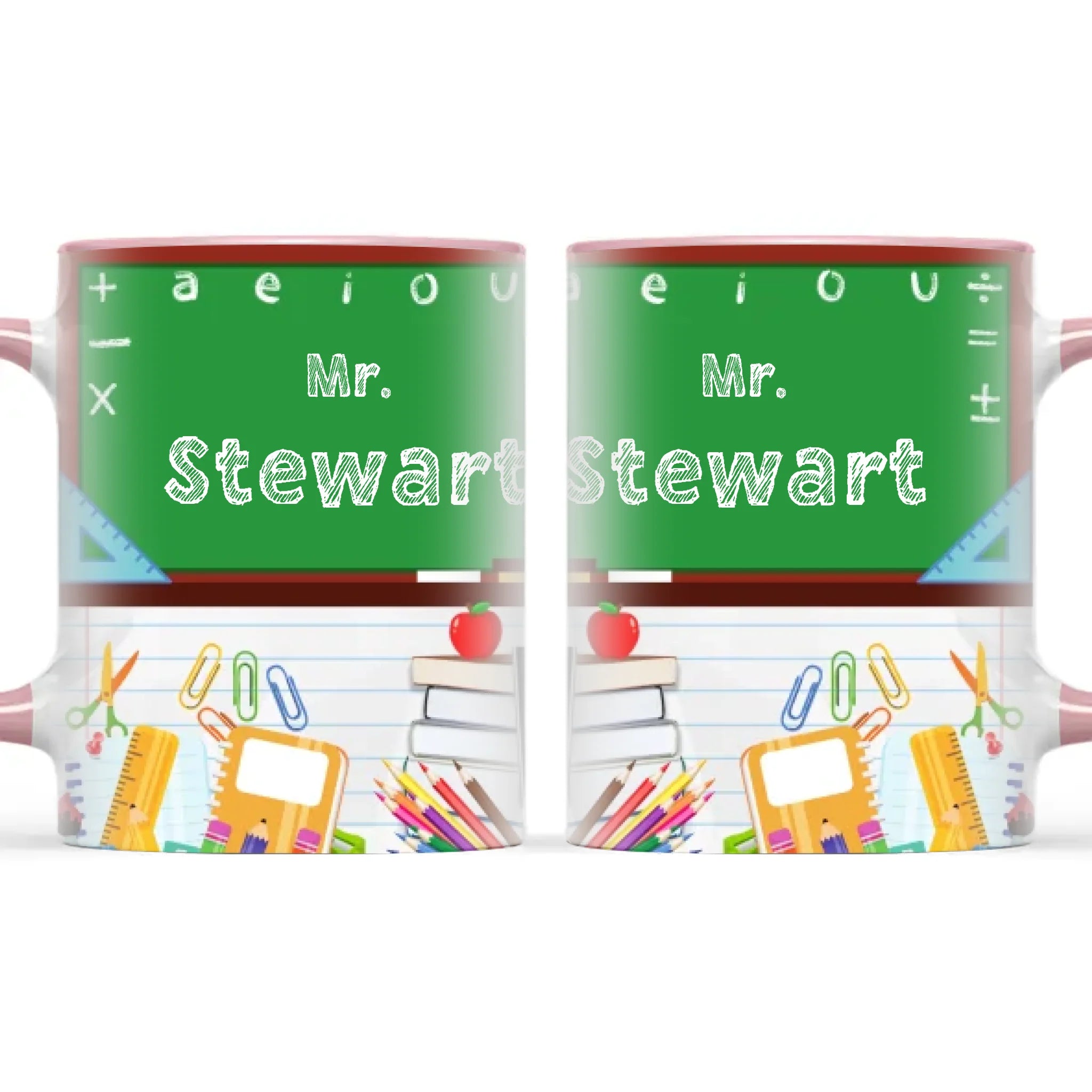Personalised Green Chalkboard Teacher Mug, view 15