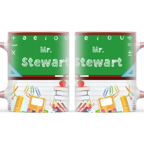 Personalised Green Chalkboard Teacher Mug, view 15