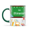Personalised Green Chalkboard Teacher Mug, view 19