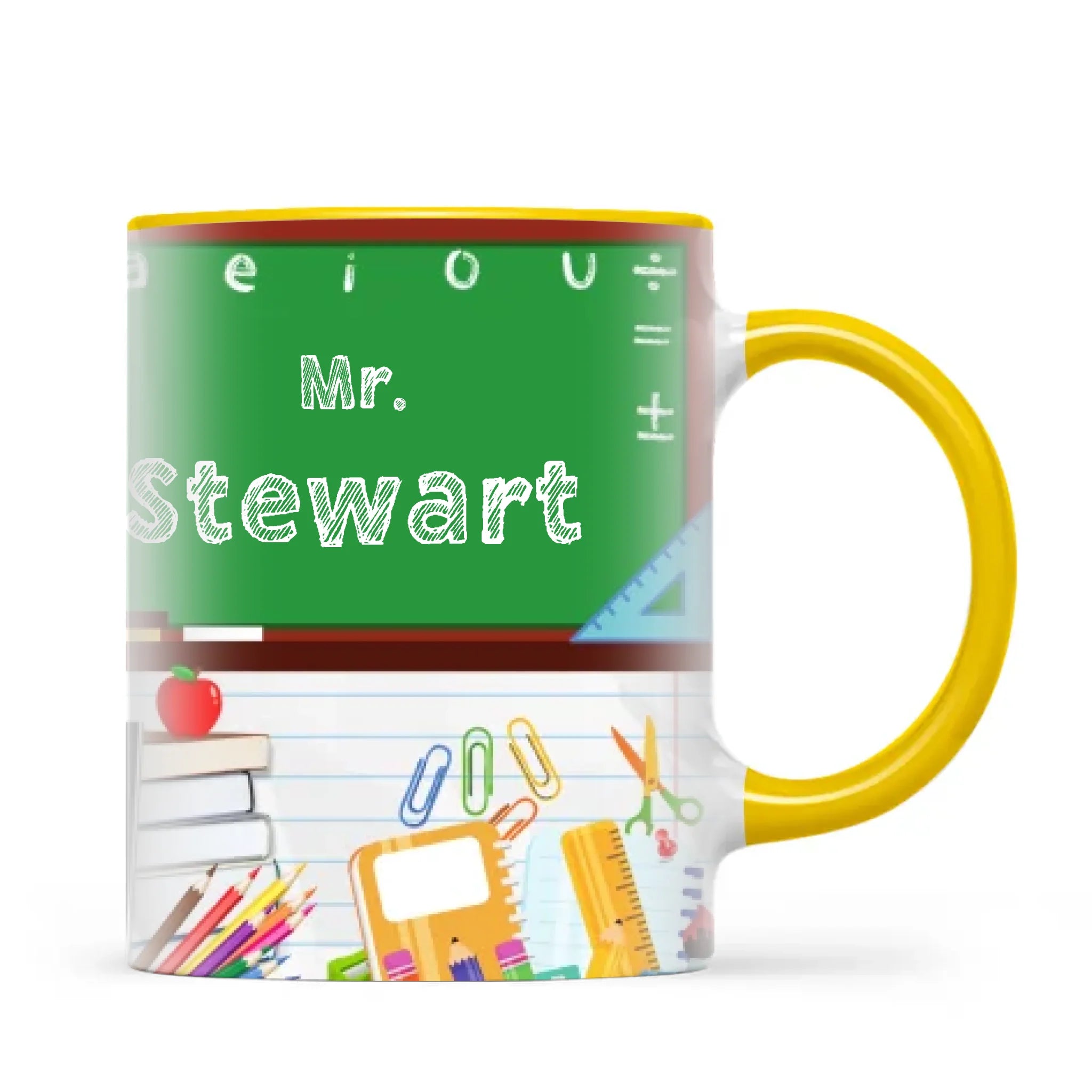 Personalised Green Chalkboard Teacher Mug, view 17