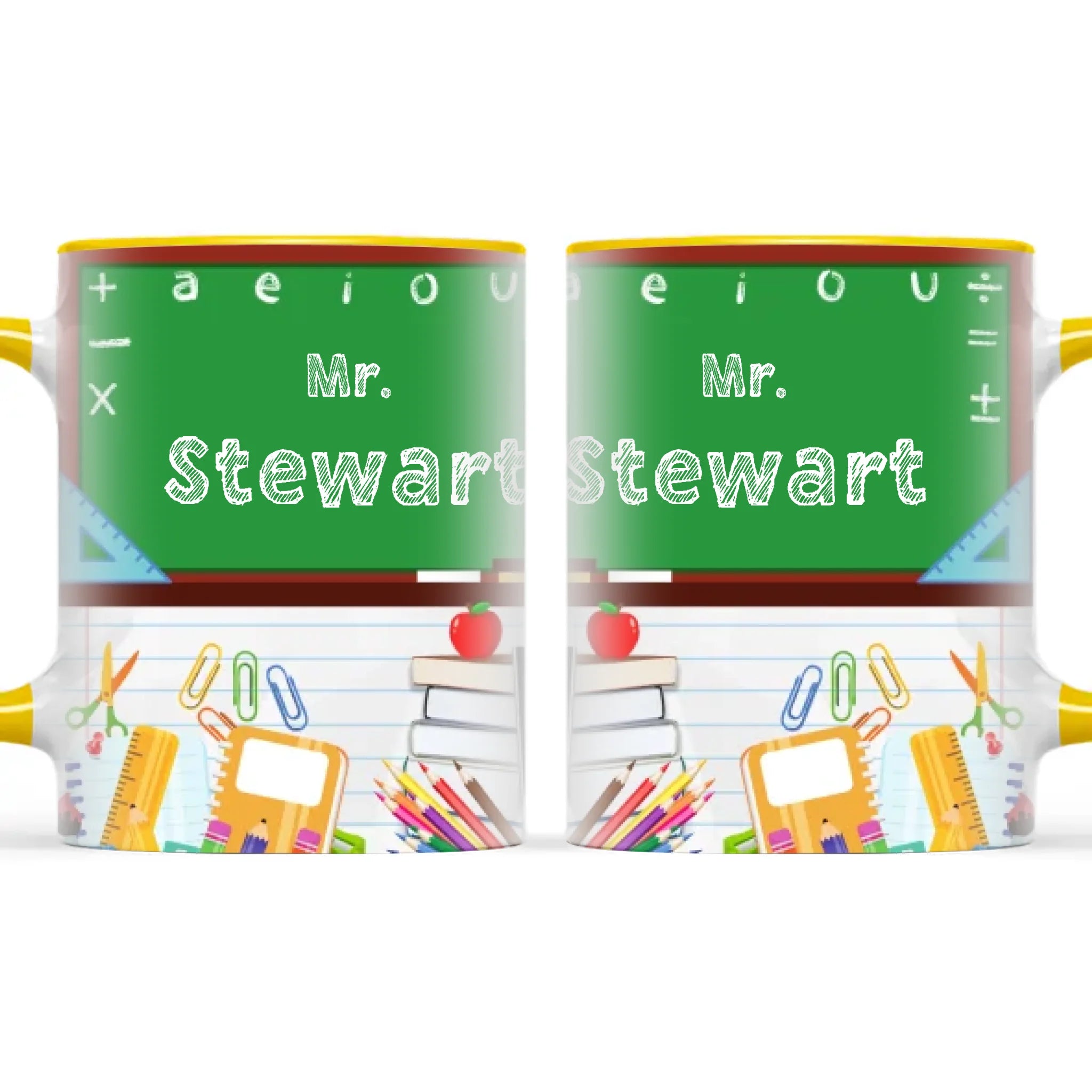 Personalised Green Chalkboard Teacher Mug, view 18