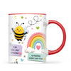 Thank You Teacher Mug, Owl, Bee and Rainbow, view 5