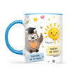 Thank You Teacher Mug, Owl, Bee and Rainbow, view 7
