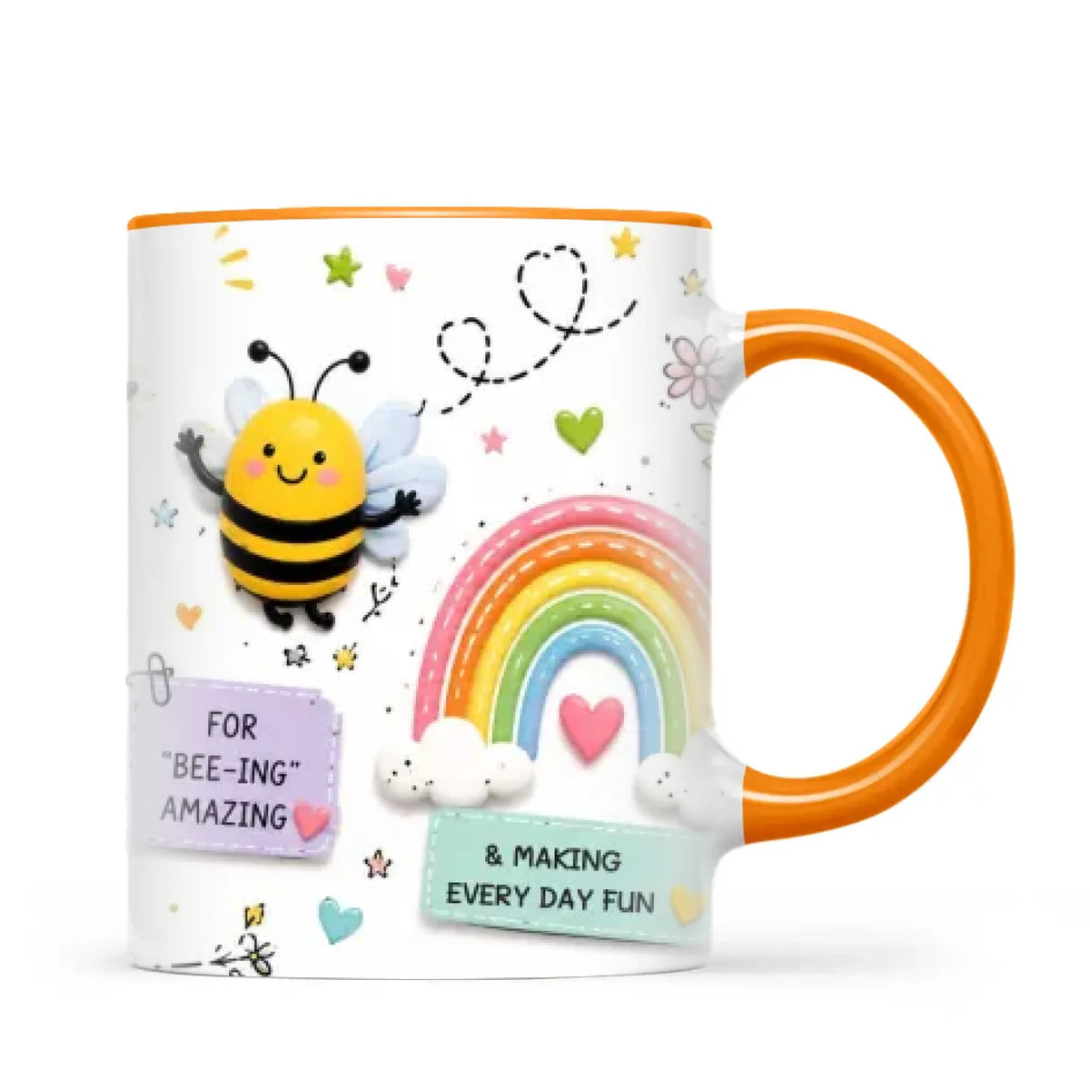 Thank You Teacher Mug, Owl, Bee and Rainbow, view 11