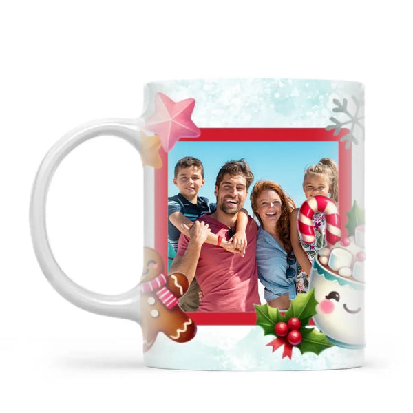 Personalised Christmas Hot Cocoa Photo Mug