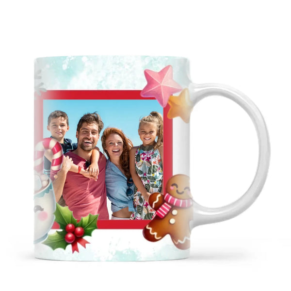 Personalised Christmas Hot Cocoa Photo Mug, view 2