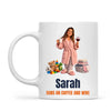 Personalised Coffee to Wine Cartoon Mug from Your Photo