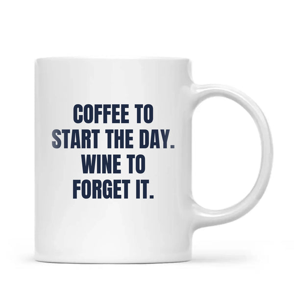 Personalised Coffee to Wine Cartoon Mug from Your Photo, view 2