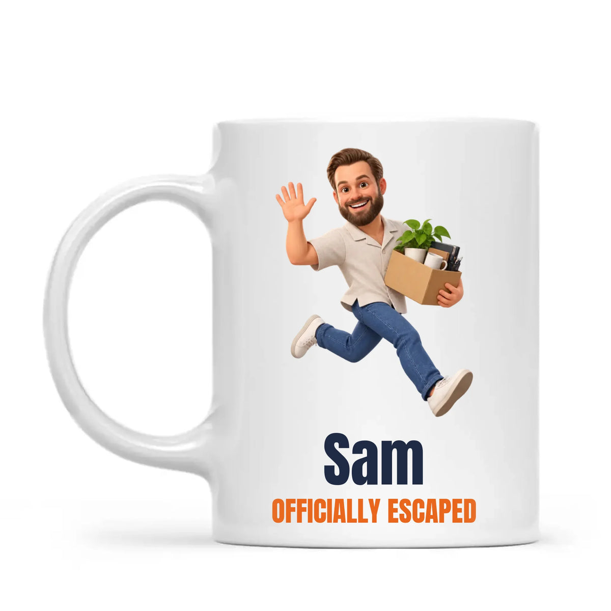 Personalised Office Leaving Cartoon Mug from Your Photo