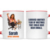 Personalised Office Survivor Cartoon Mug from Your Photo, view 6