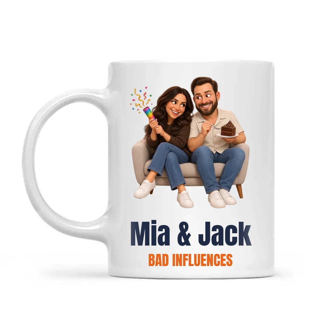 Personalised Best Friends Cartoon Mug from Your Photo