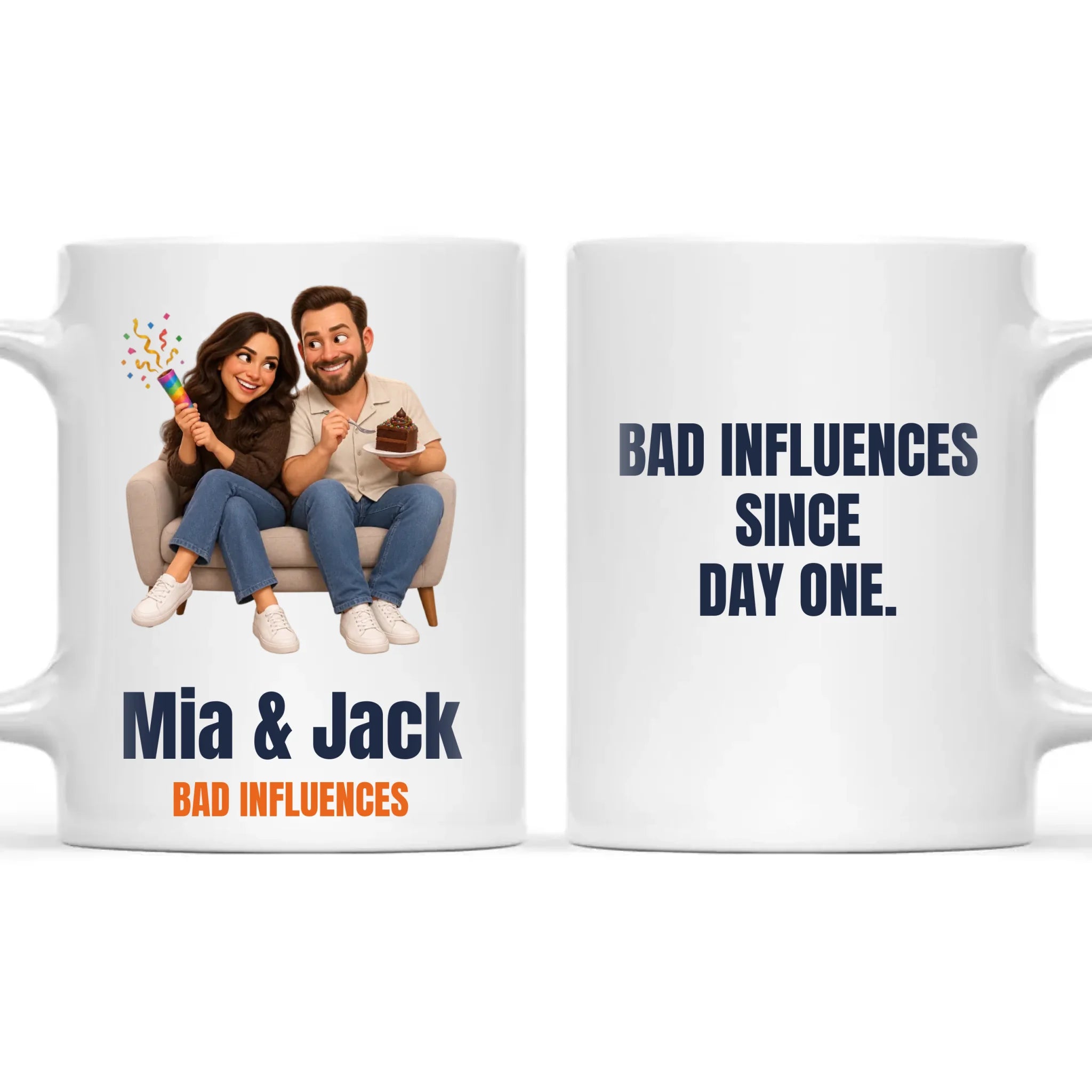 Personalised Best Friends Cartoon Mug from Your Photo, view 3