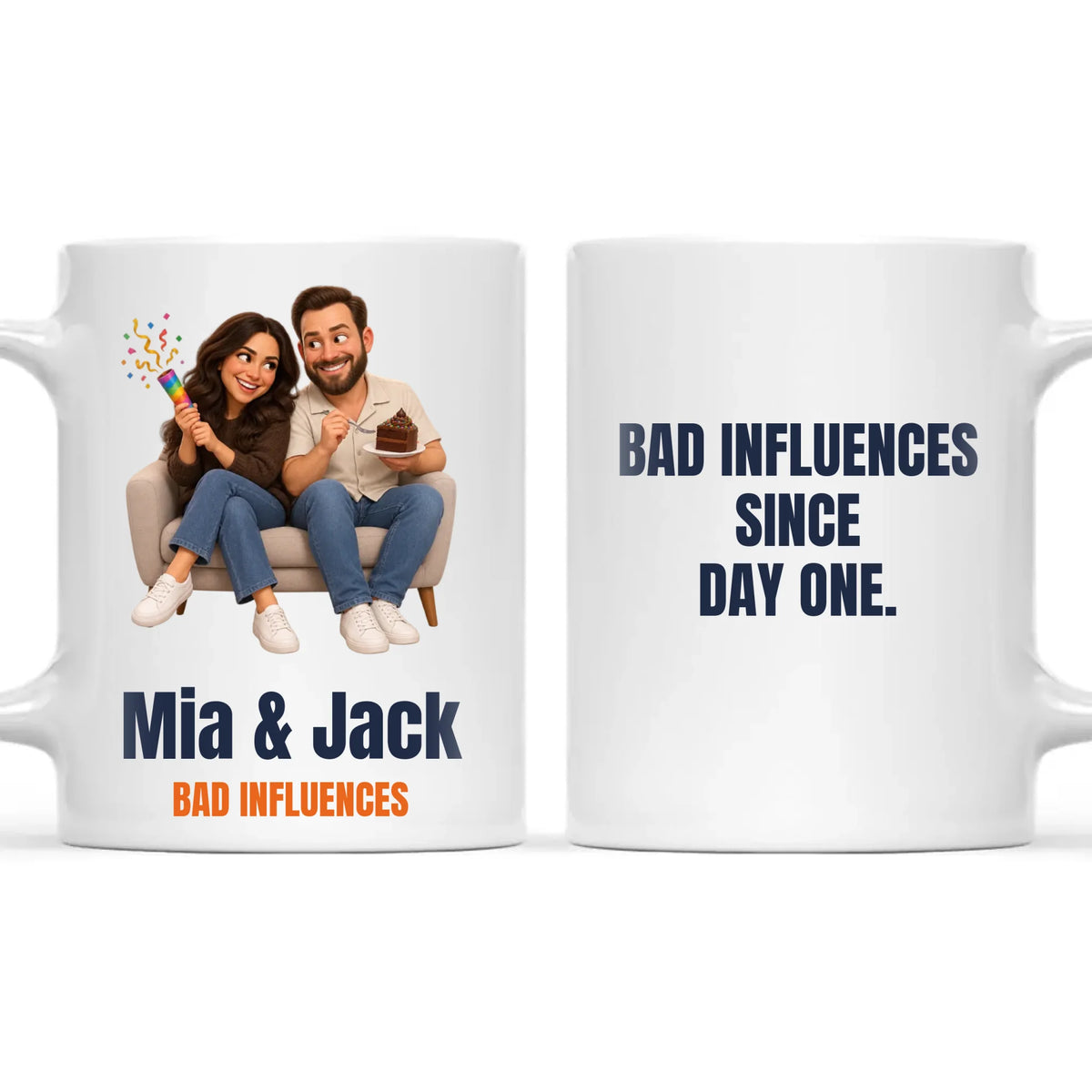Personalised Best Friends Cartoon Mug from Your Photo, view 3