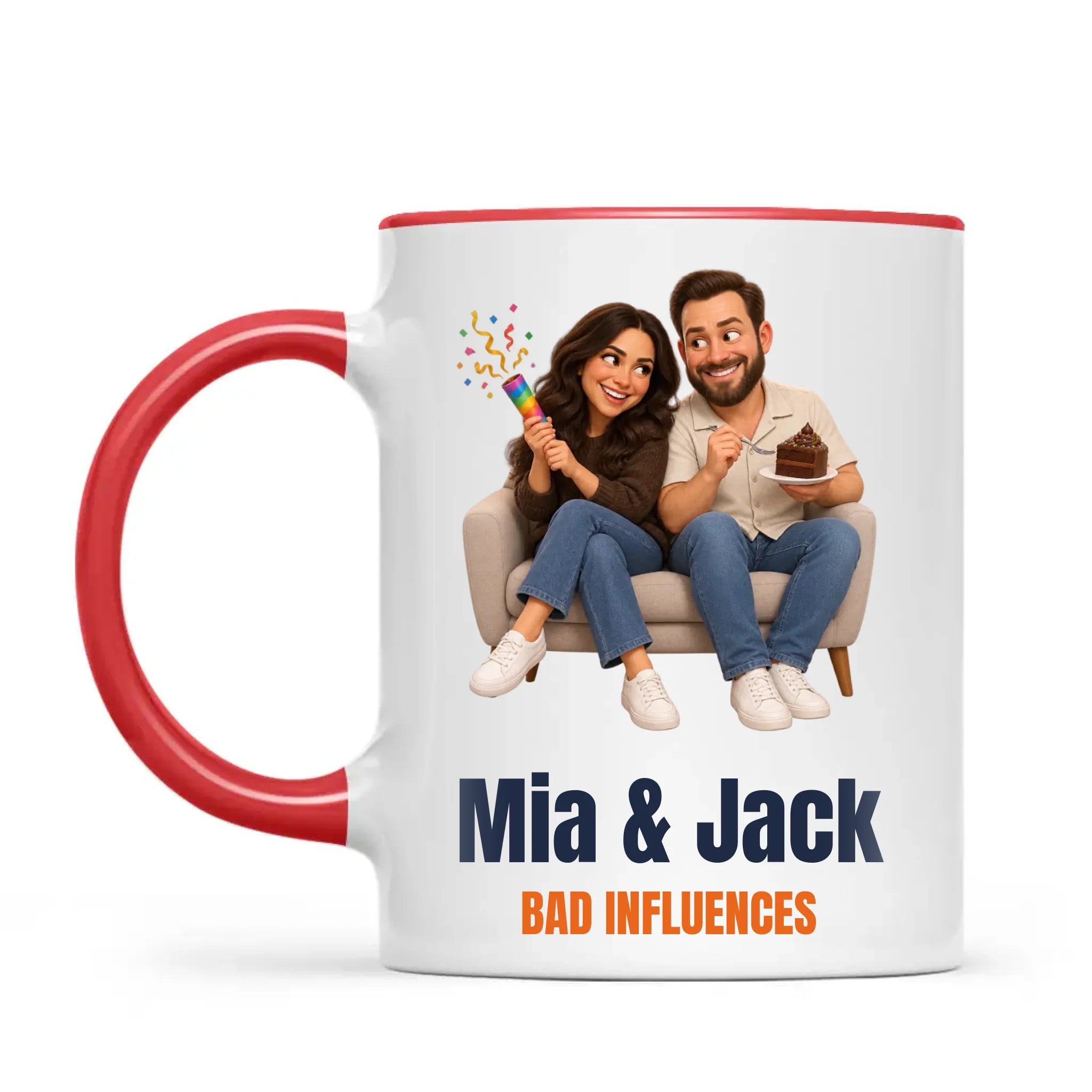 Personalised Best Friends Cartoon Mug from Your Photo, view 4