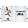 Personalised Office Leaving Cartoon Mug from Your Photo, view 9