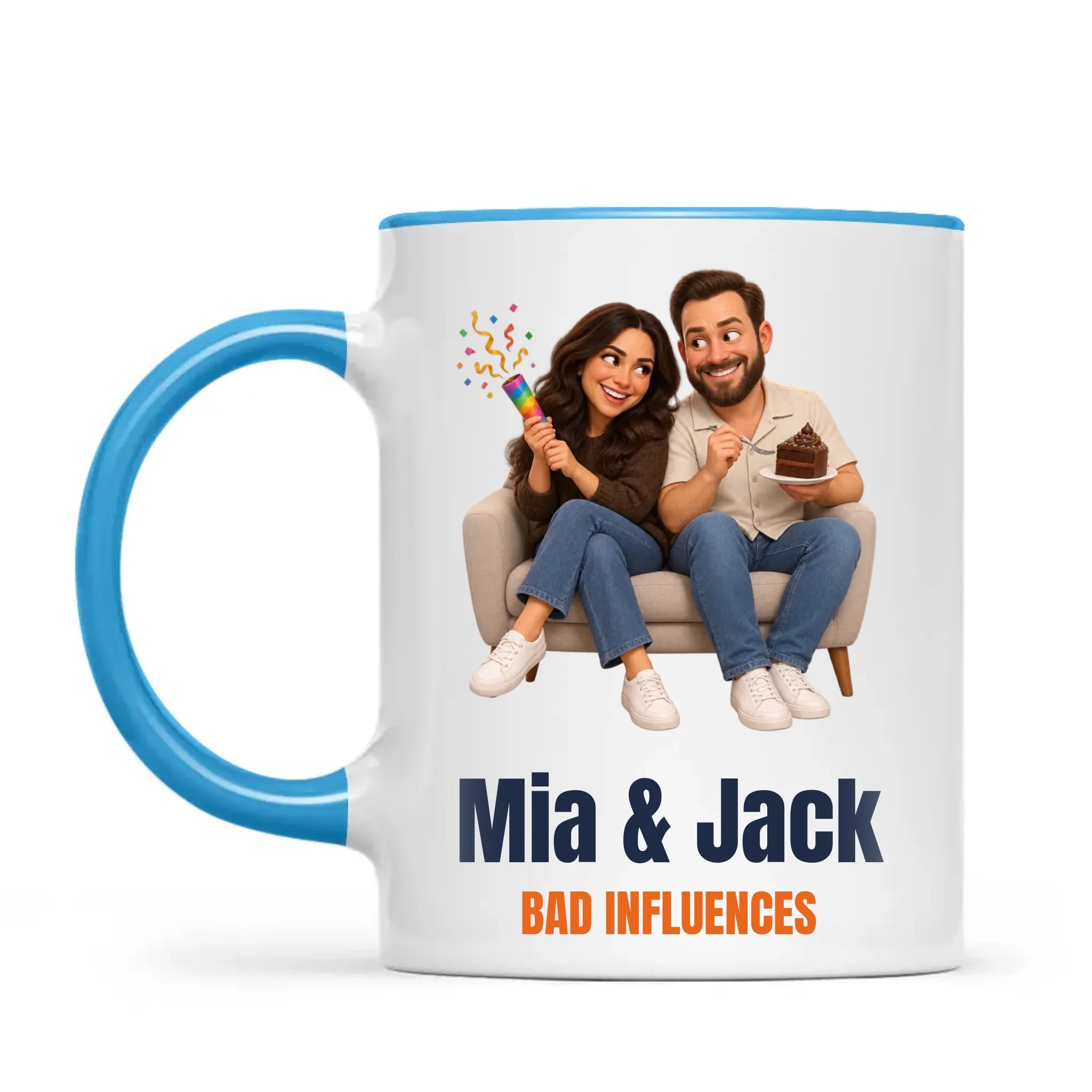 Personalised Best Friends Cartoon Mug from Your Photo, view 7