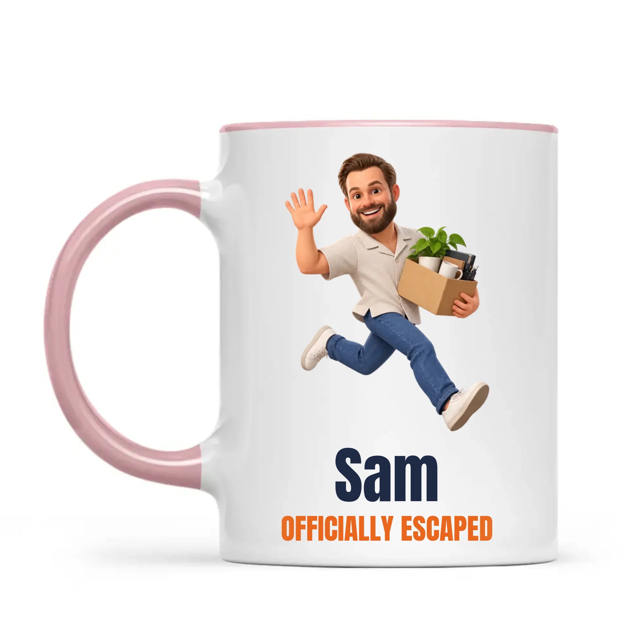 Personalised Office Leaving Cartoon Mug from Your Photo, view 13