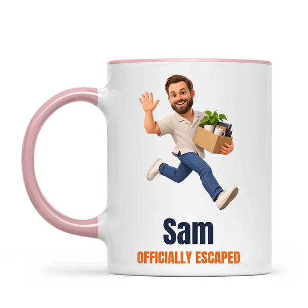 Personalised Office Leaving Cartoon Mug from Your Photo, view 13