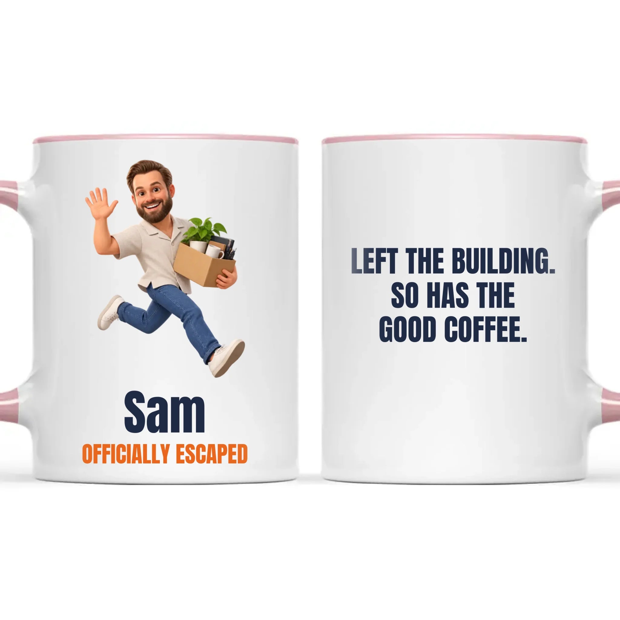 Personalised Office Leaving Cartoon Mug from Your Photo, view 15