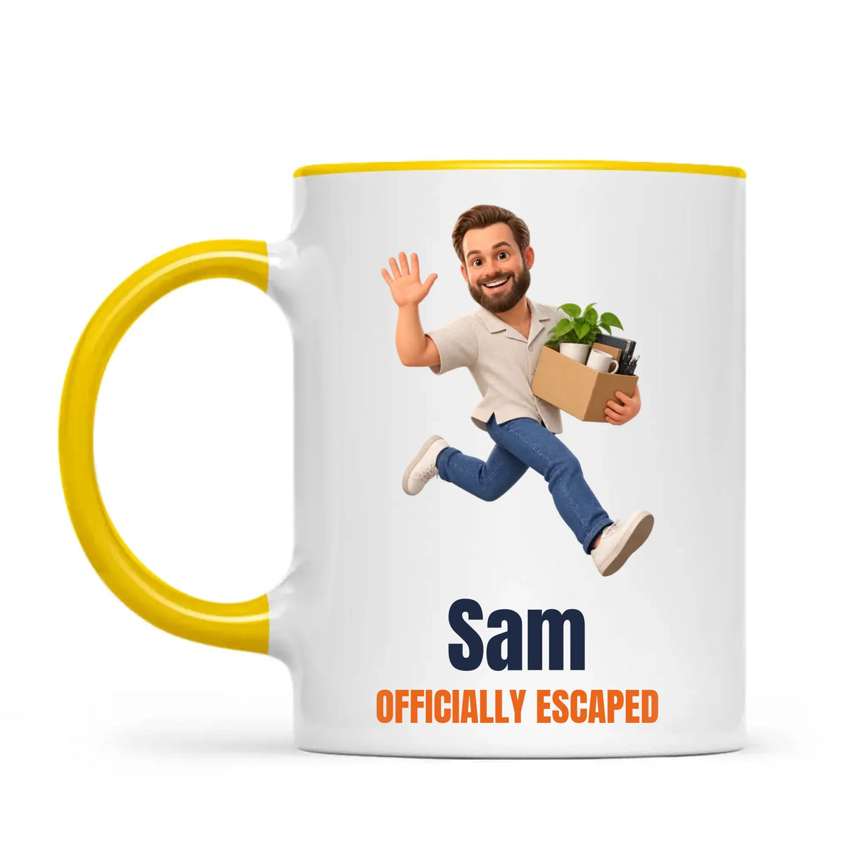 Personalised Office Leaving Cartoon Mug from Your Photo, view 16