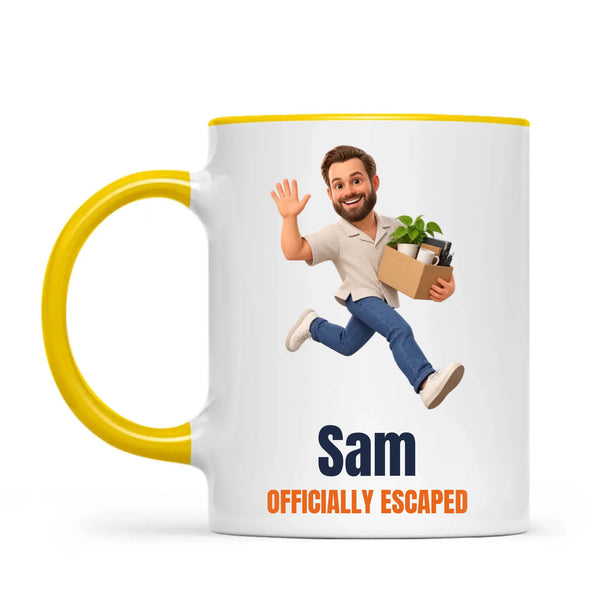 Personalised Office Leaving Cartoon Mug from Your Photo, view 16
