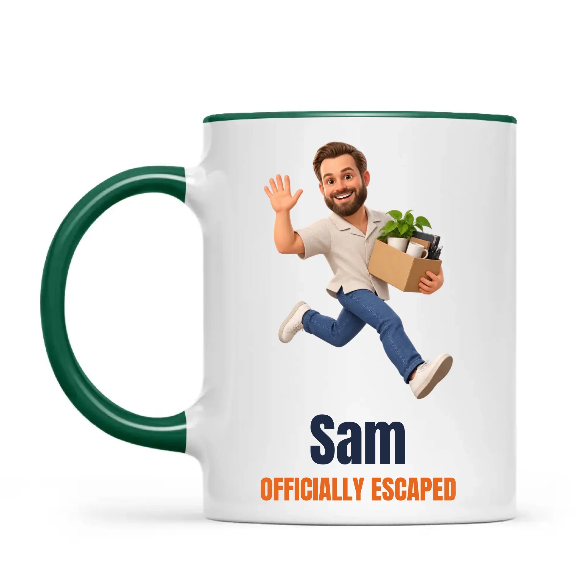 Personalised Office Leaving Cartoon Mug from Your Photo, view 19