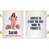 Personalised Coffee to Wine Cartoon Mug from Your Photo, view 18
