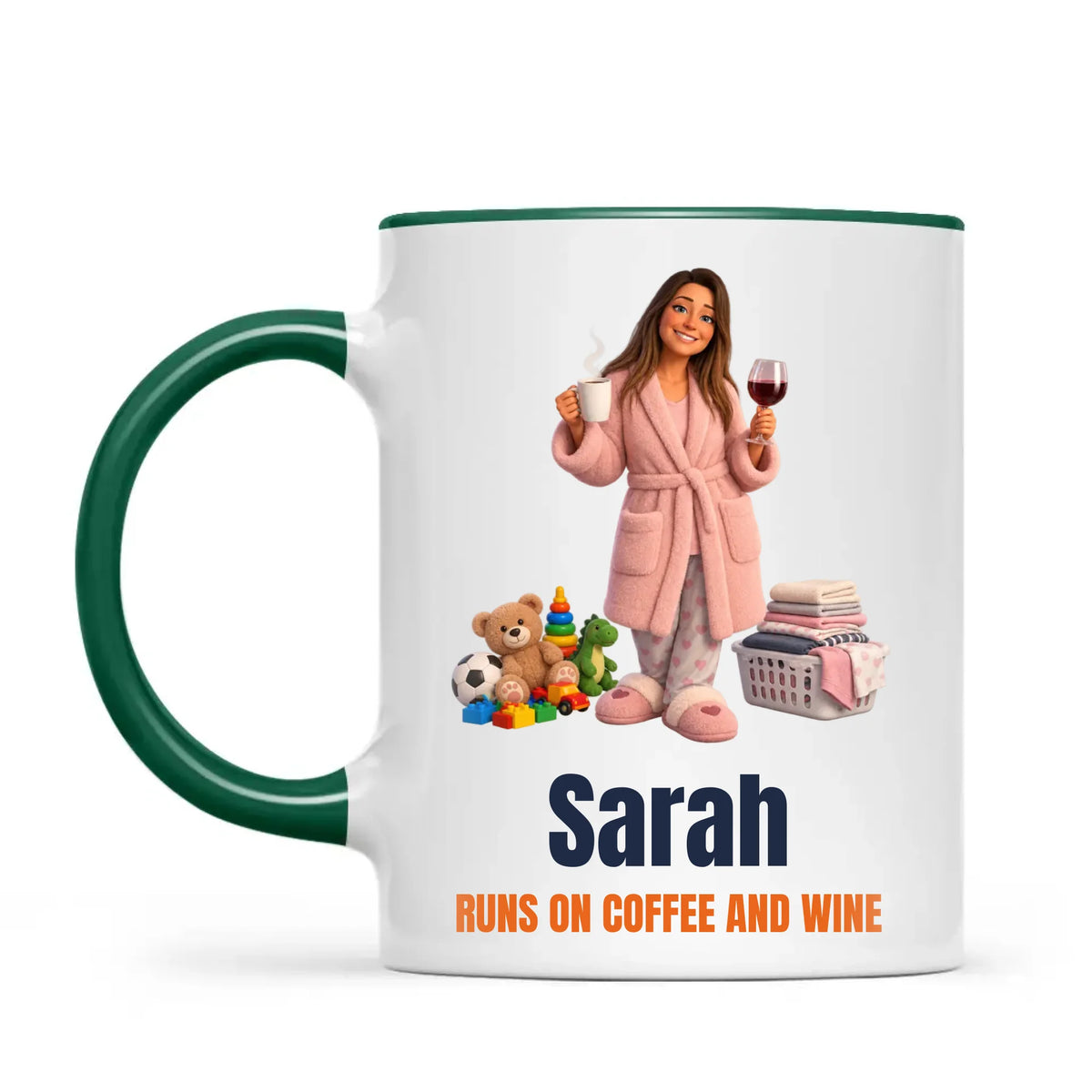 Personalised Coffee to Wine Cartoon Mug from Your Photo, view 19