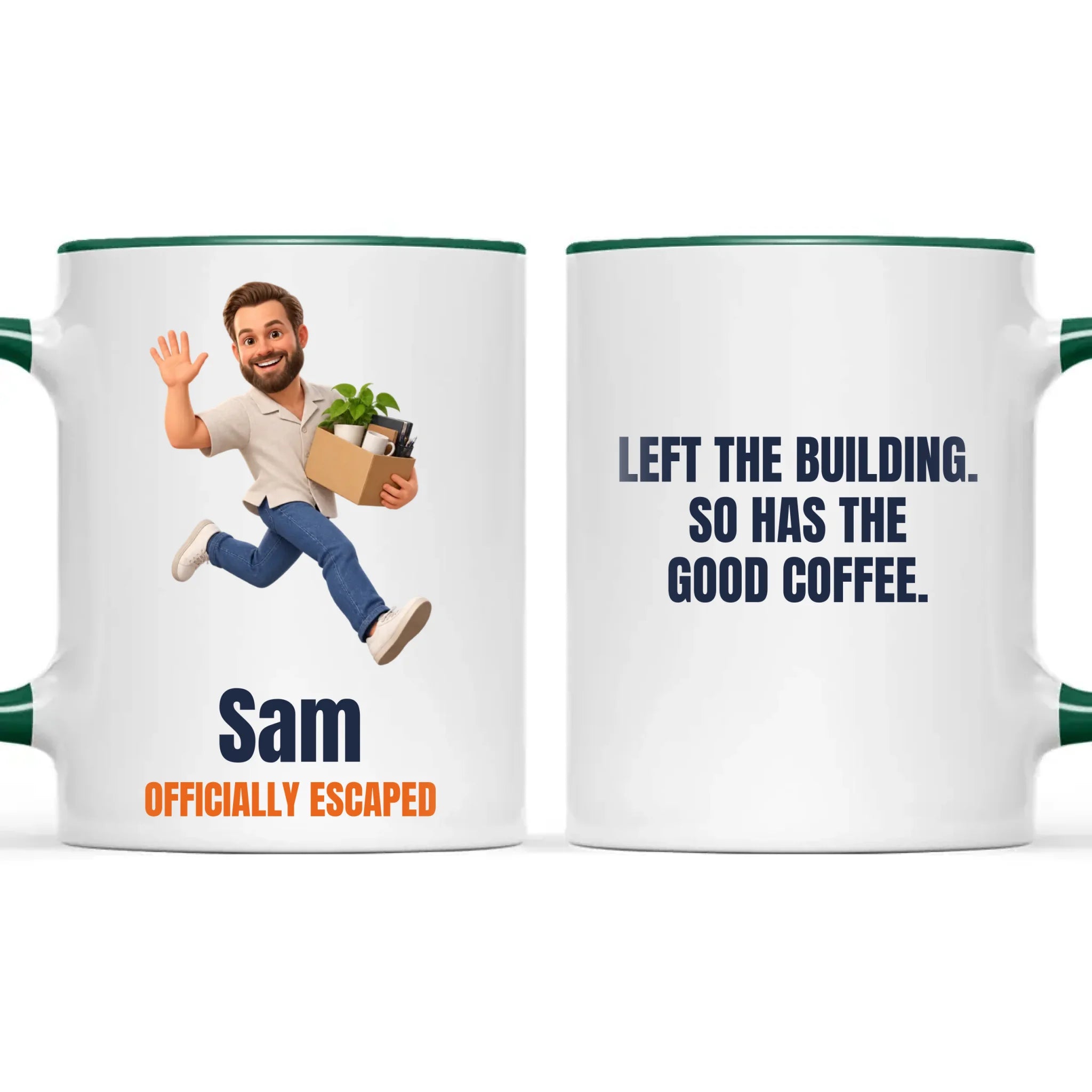 Personalised Office Leaving Cartoon Mug from Your Photo, view 21