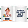 Personalised Coffee to Wine Cartoon Mug from Your Photo, view 21