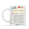 Personalised Teacher Thank You Note Mug