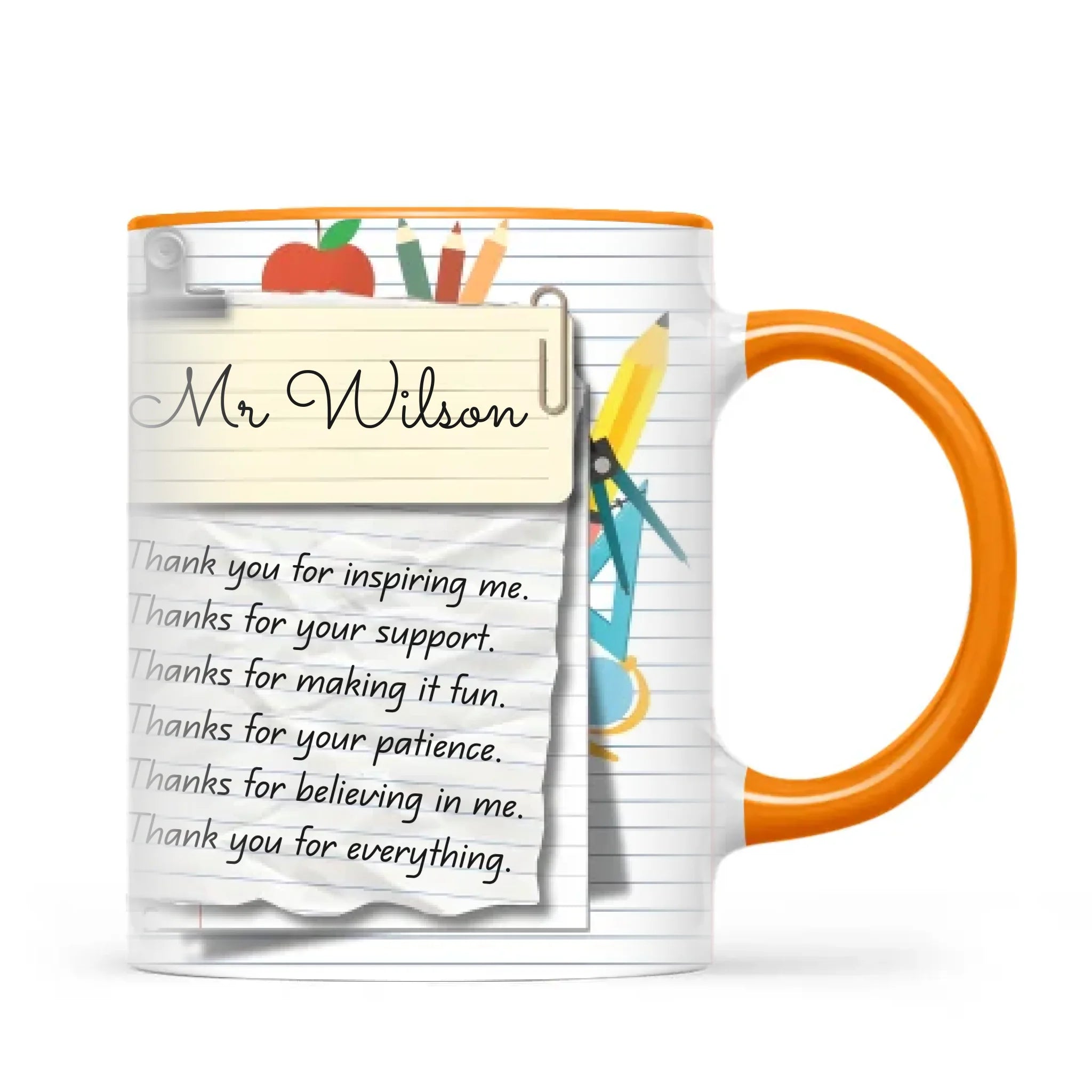 Personalised Teacher Thank You Note Mug, view 11