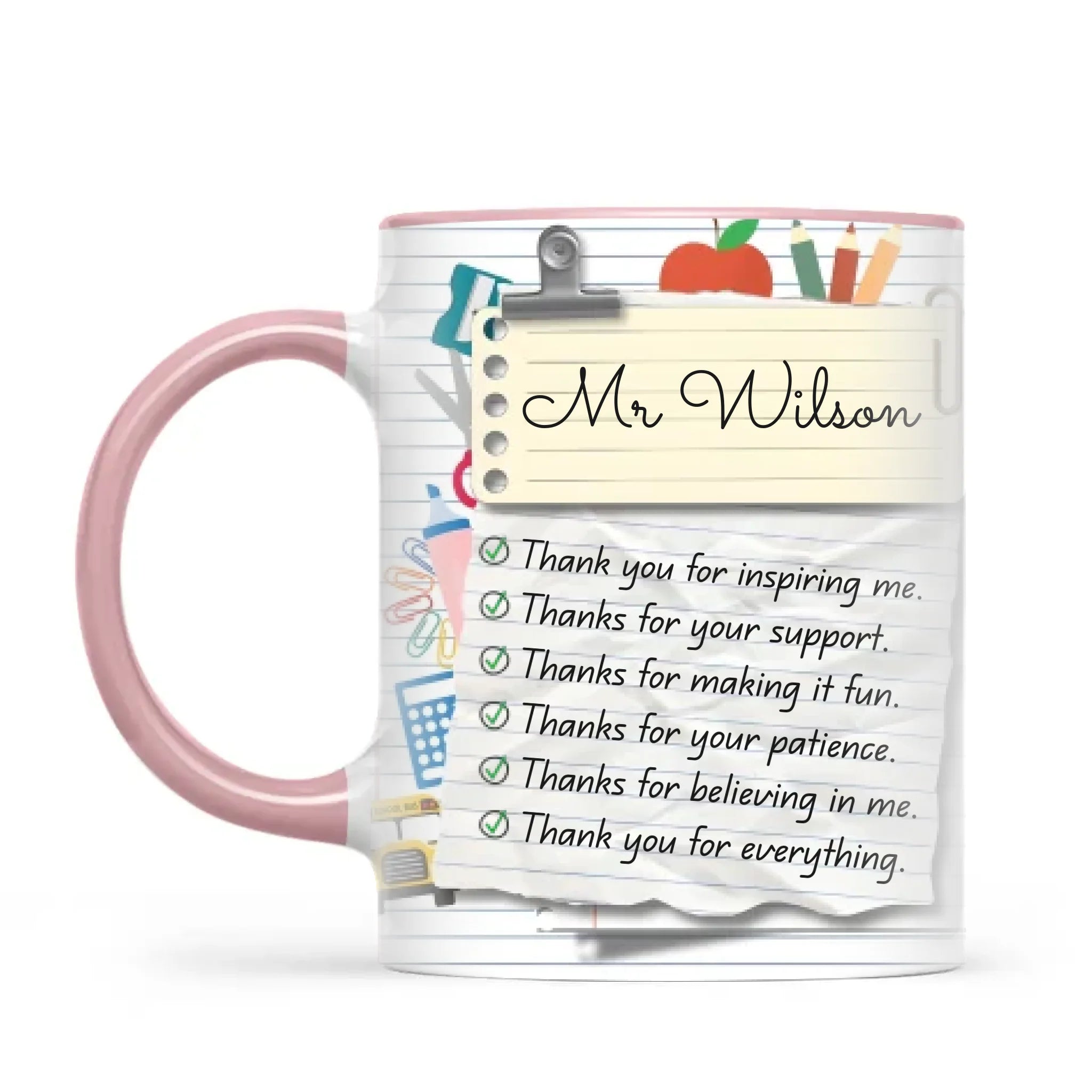 Personalised Teacher Thank You Note Mug, view 13