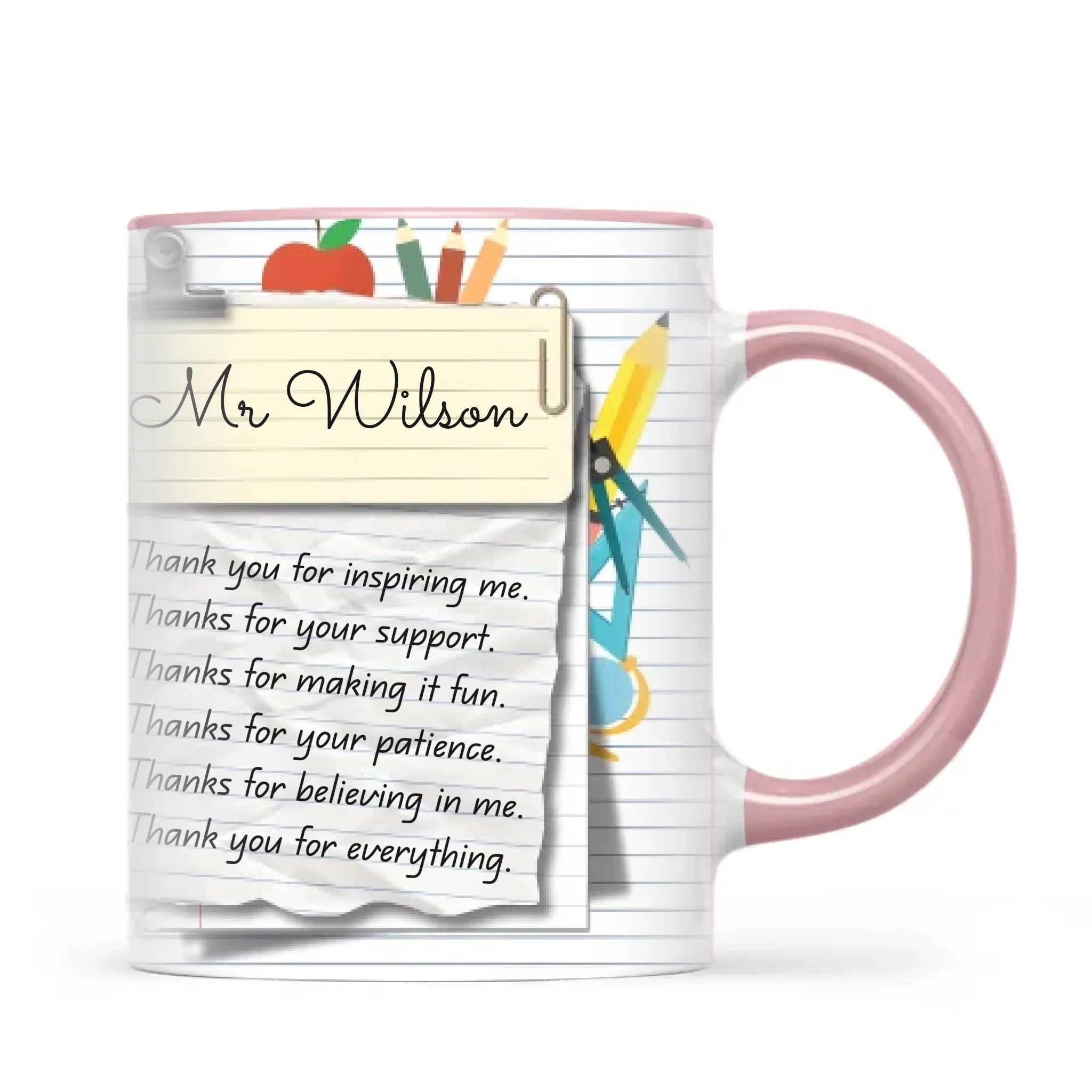 Personalised Teacher Thank You Note Mug, view 14