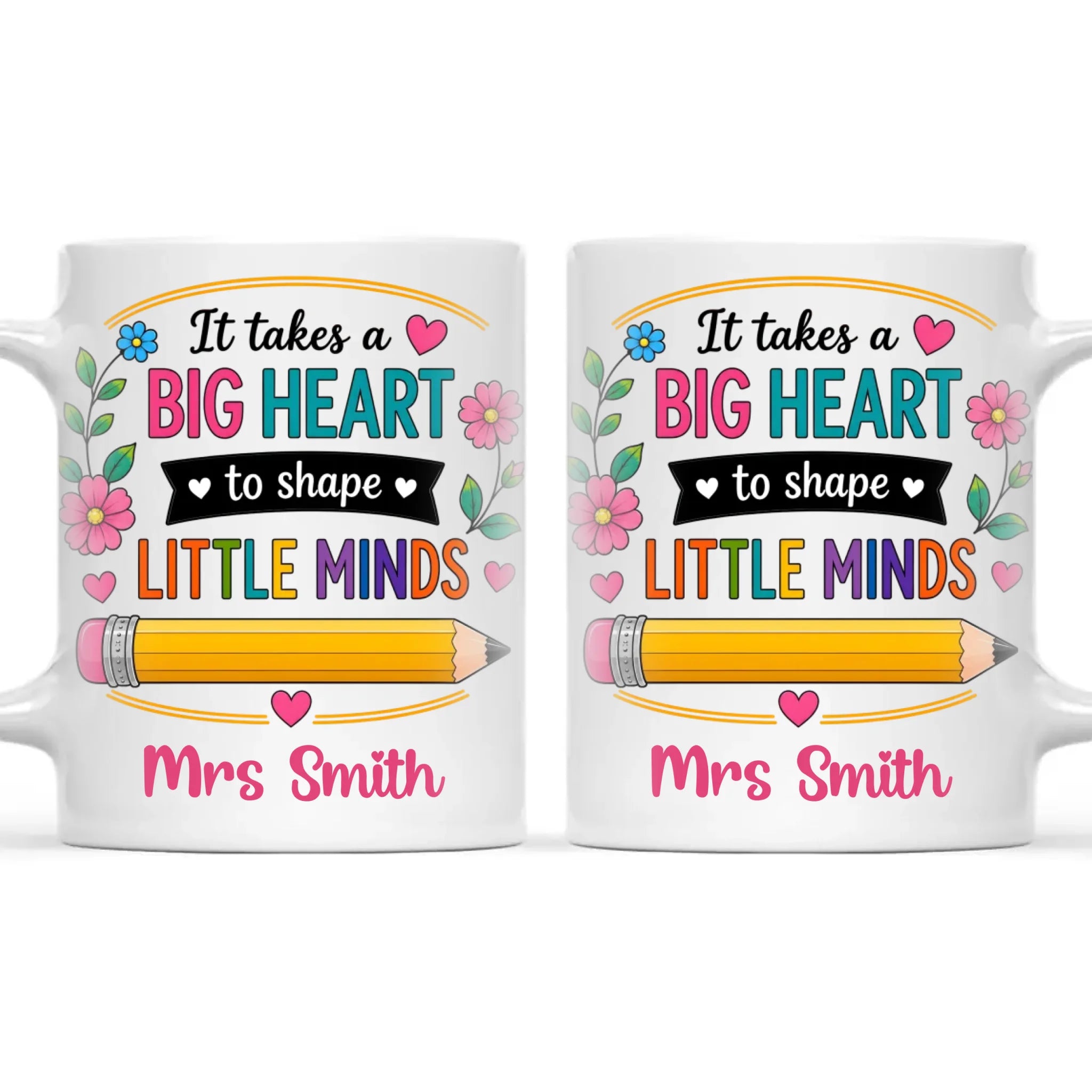 Personalised It Takes a Big Heart Teacher Mug, view 3