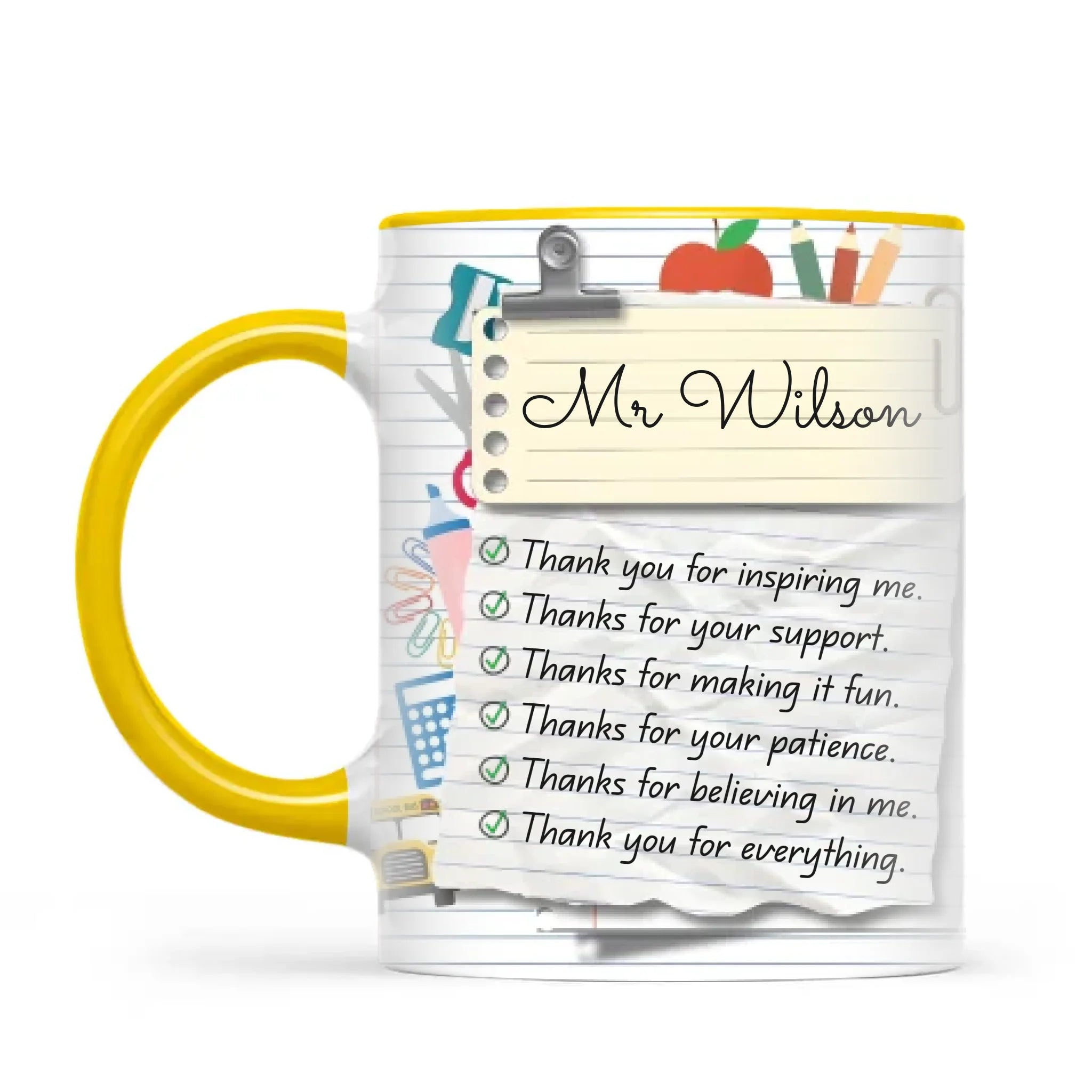 Personalised Teacher Thank You Note Mug, view 16
