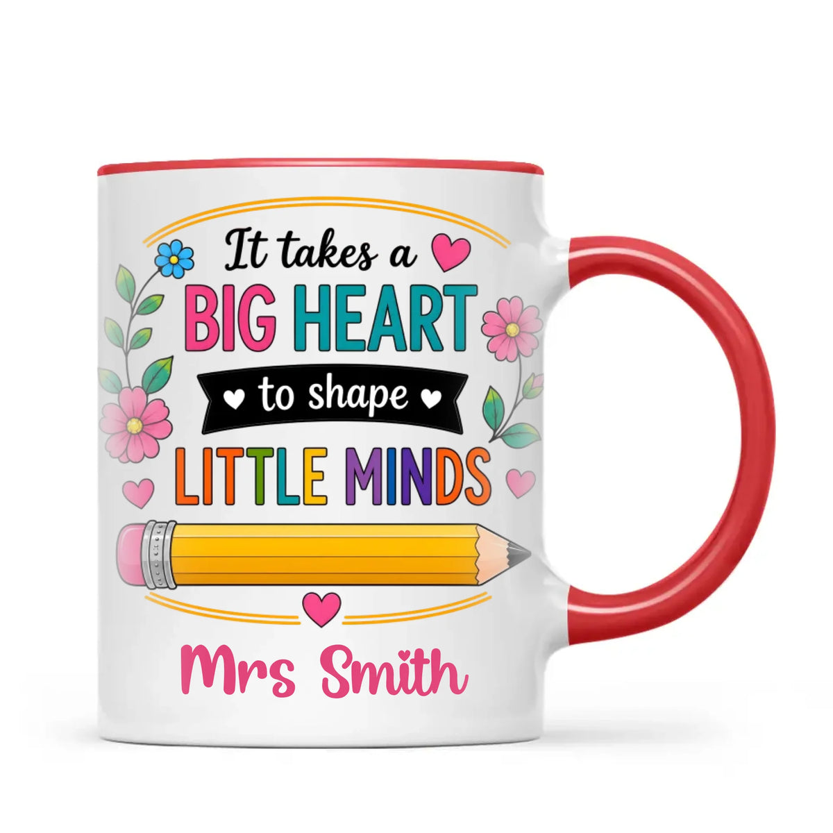 Personalised It Takes a Big Heart Teacher Mug, view 5