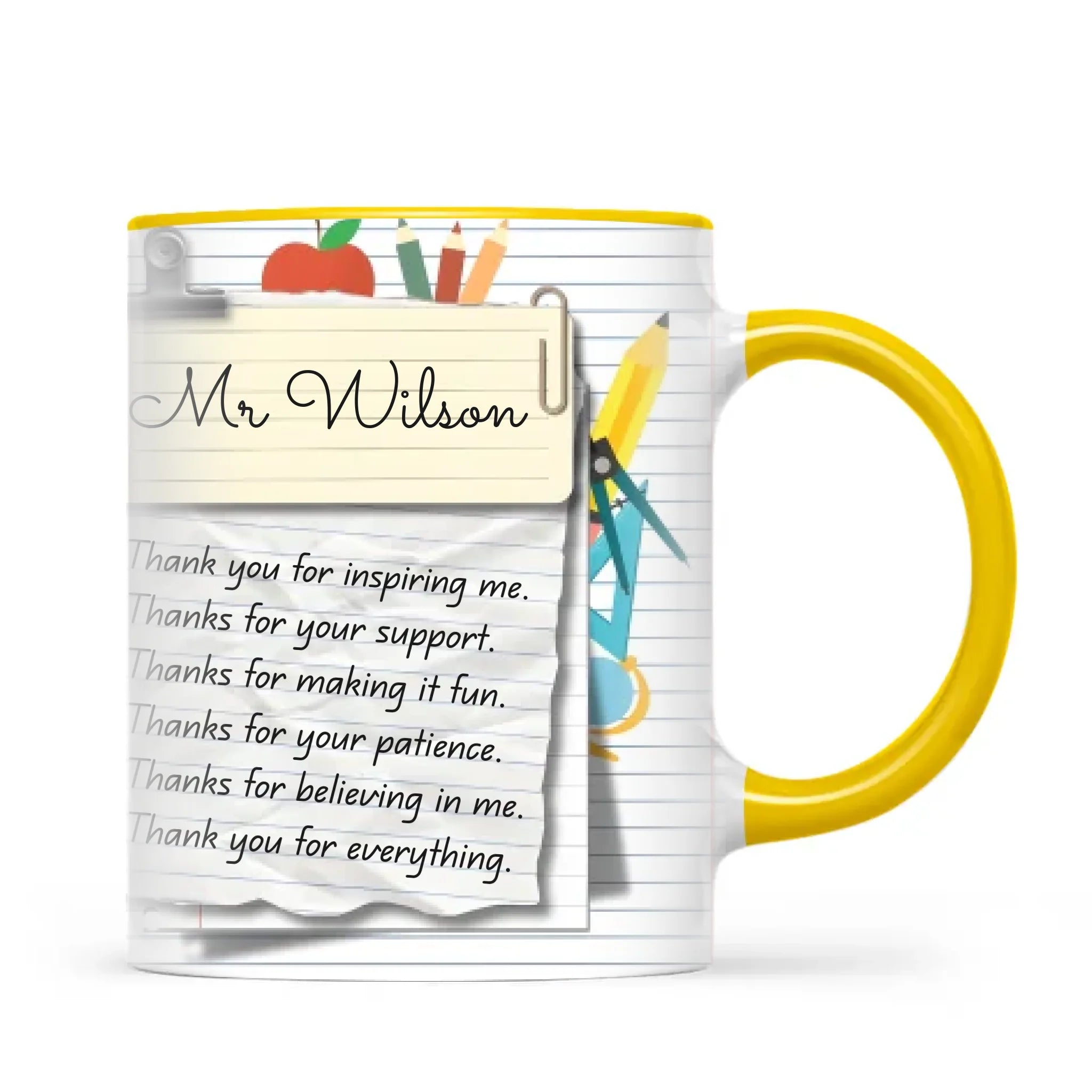 Personalised Teacher Thank You Note Mug, view 17